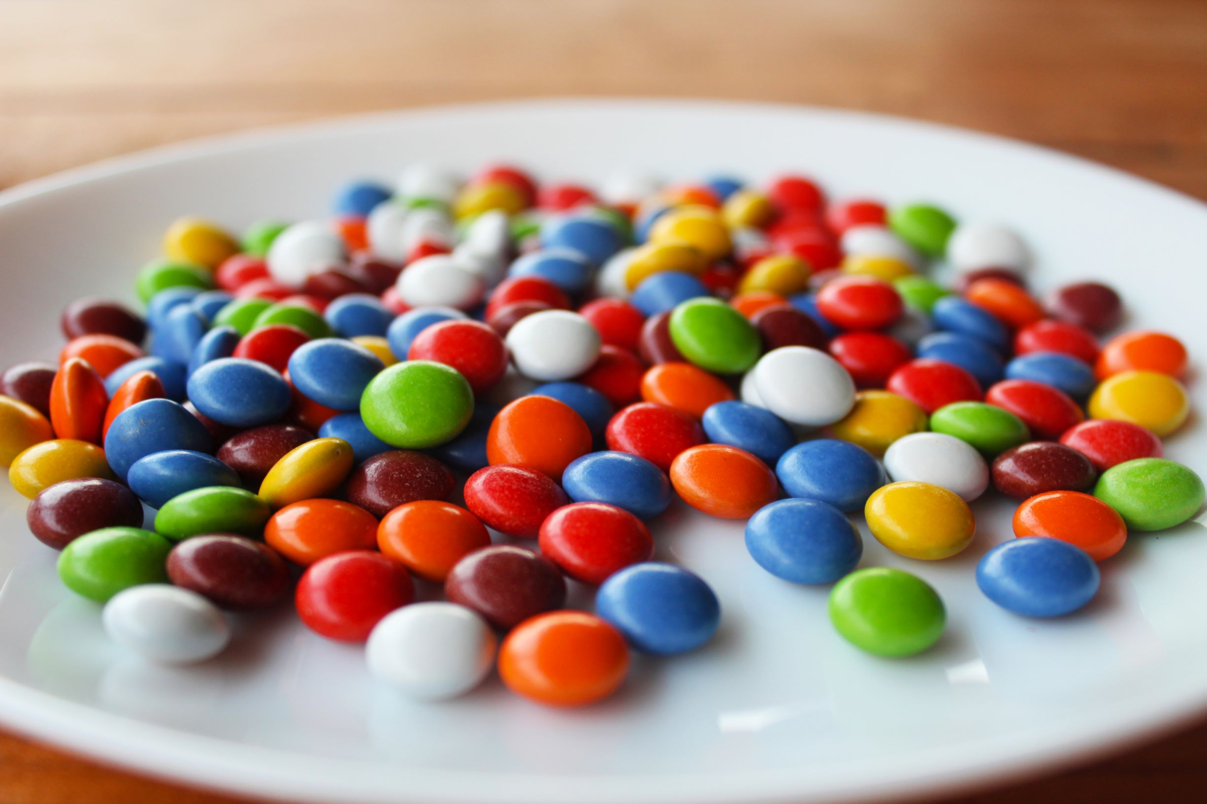 Plate of chocolate candies