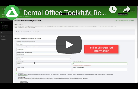 dental office toolkit login