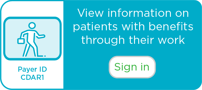 View information on patients with benefits through their work