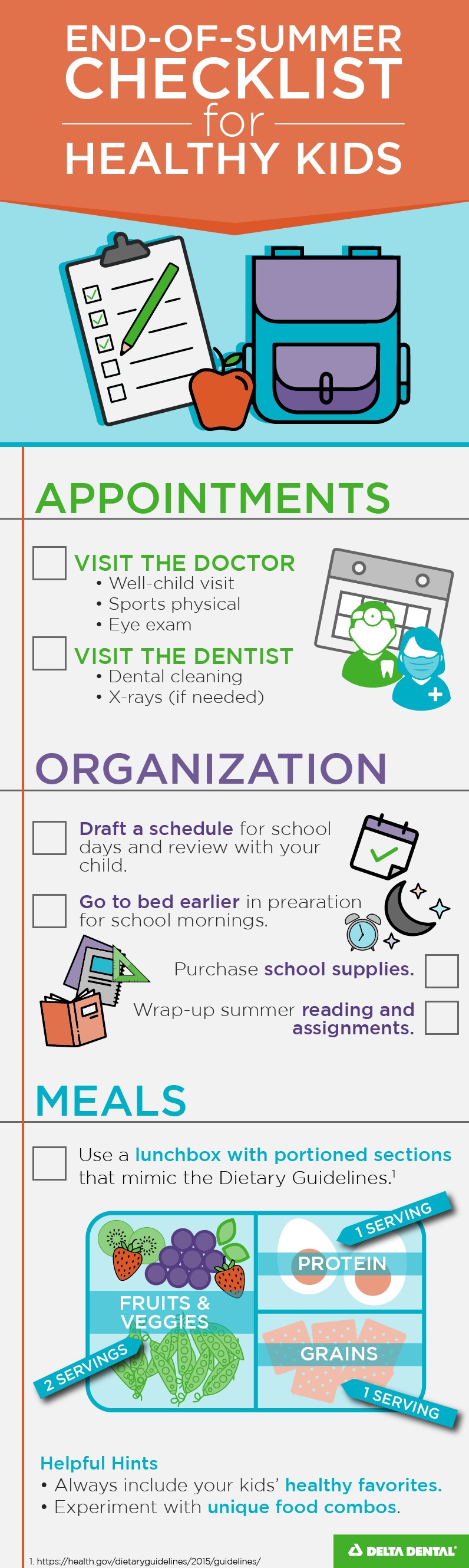 End Of Summer Must Dos For Your Kids Infographic
