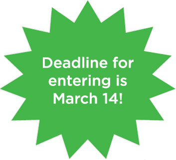 Deadline for entering is March 14